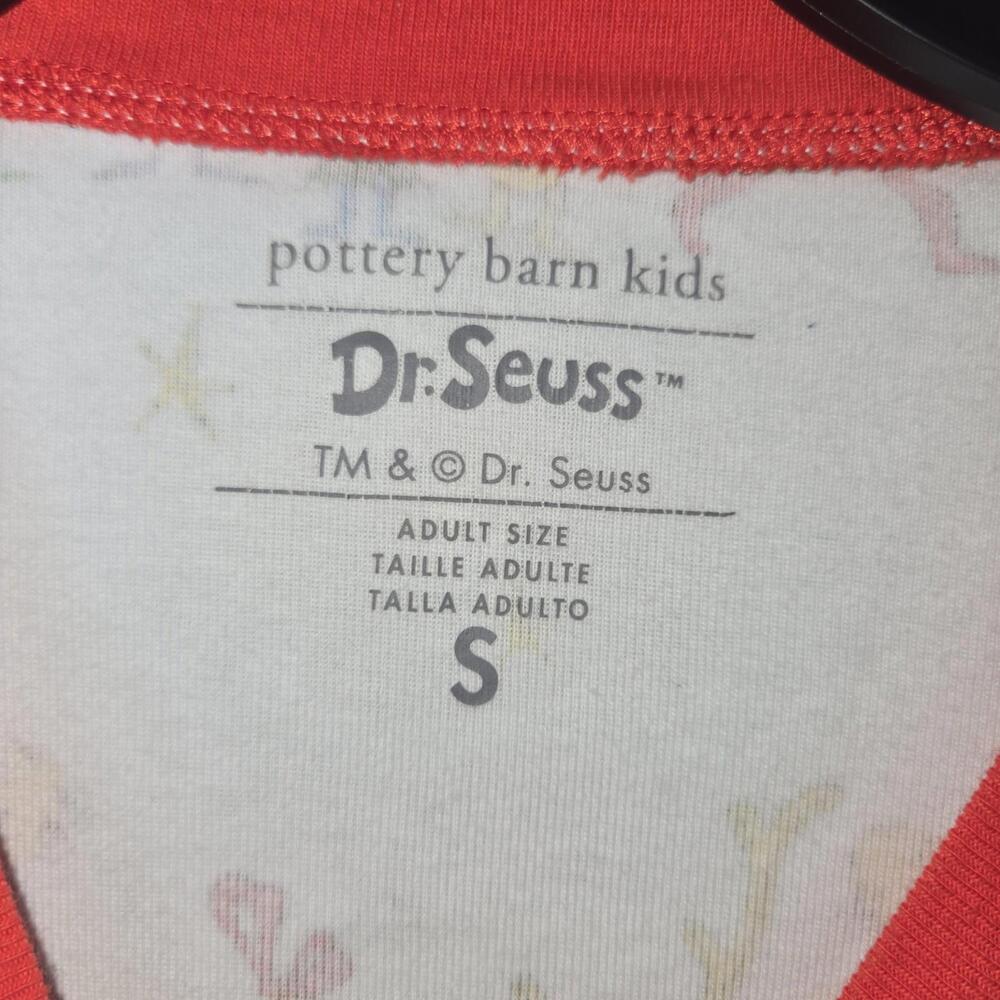 Pottery Barn Kids Adult Dr. Seuss's The Grinch Flannel Pajama Shirt sz S - Picture 5 of 9
